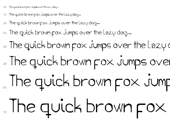 Reading point font waterfall